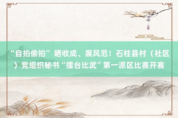 “自拍偷拍” 晒收成、展风范！石柱县村（社区）党组织秘书“擂台比武”第一派区比赛开赛